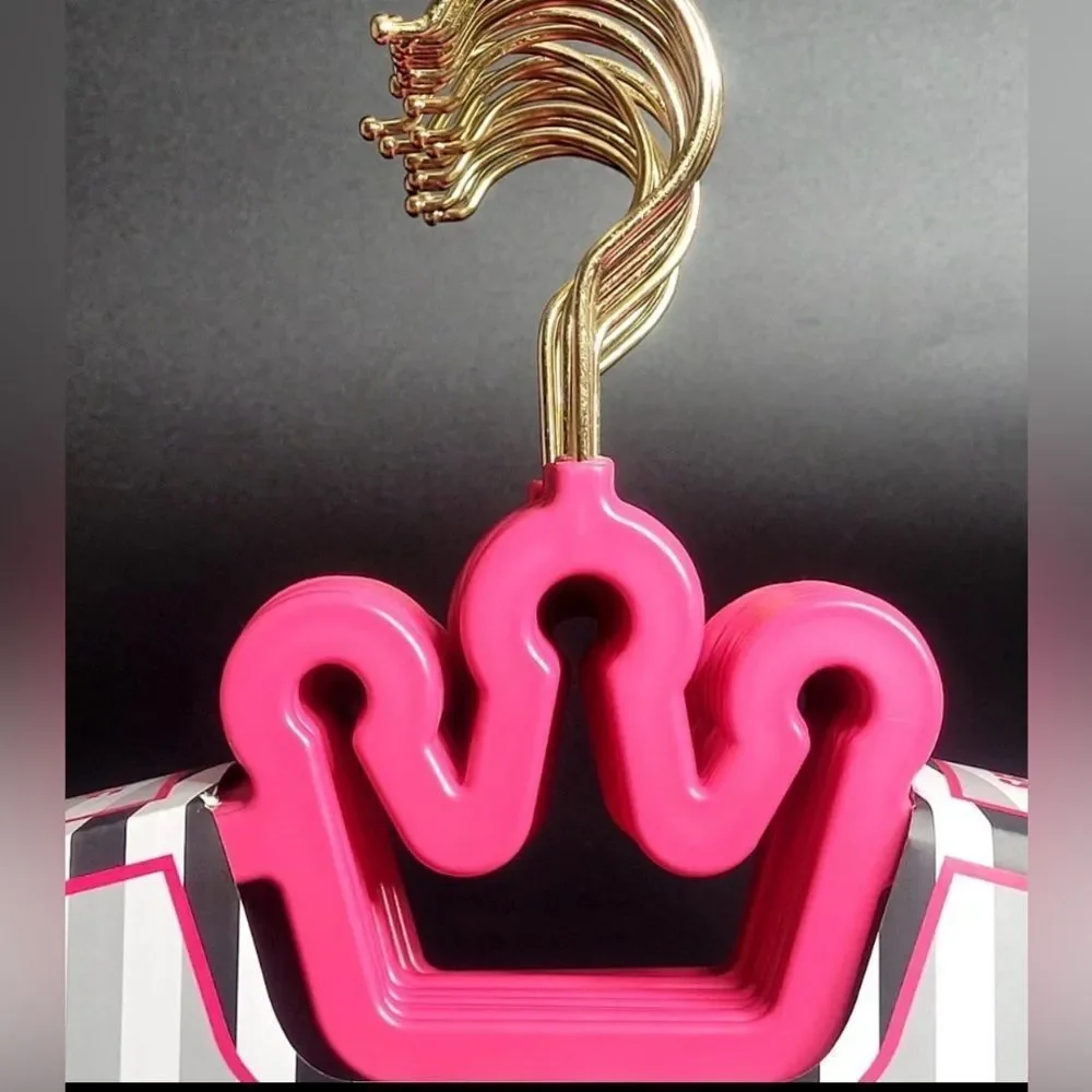 Juicy Couture Pink and Gold crown hangers : set of 20 NEW